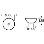Roca A32787L000 Bol FINECERAMIC® 檯上洗手盆